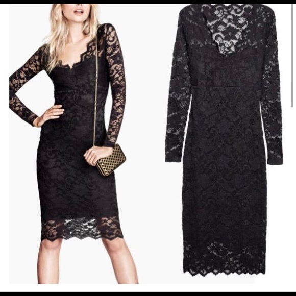 H&m long sleeve lace dress Clearance